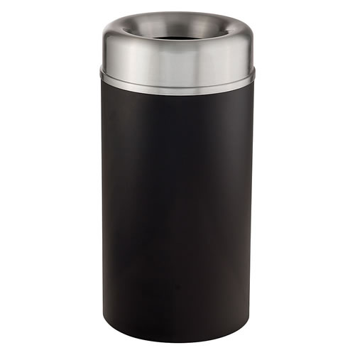 CROWNE OPEN TOP REFUSE C ONTAINER TEXTURED BK